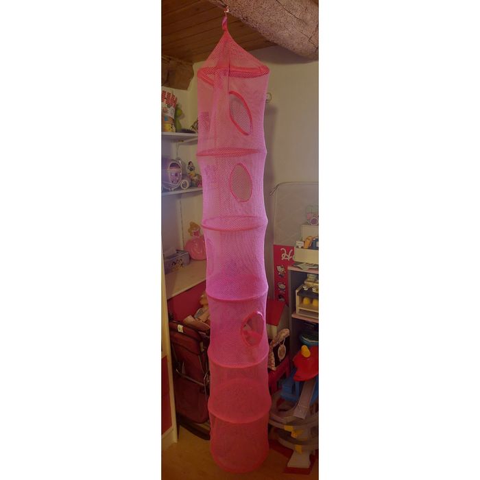 Rangement suspendu en tissu rose 6 poches TBE 🧸
