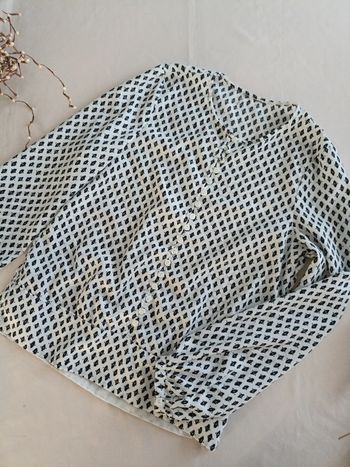 Blouse blanc noir S