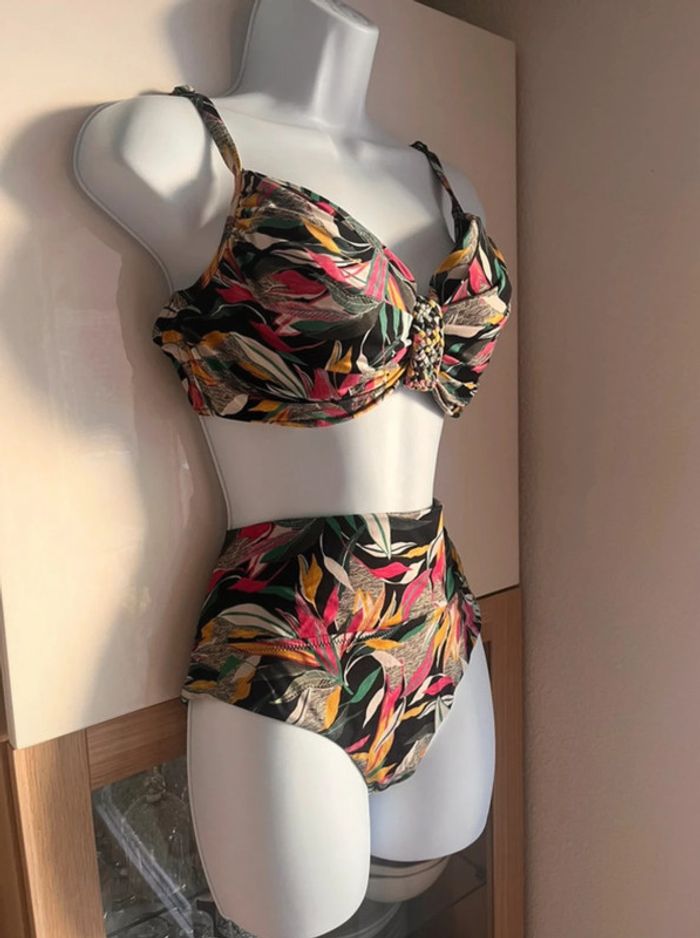 Maillot de bain 2 pièces rouge gorge taille m