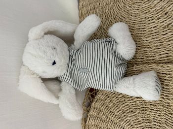 Lapin OKAÏDI OBAÏBI doudou peluche blanc