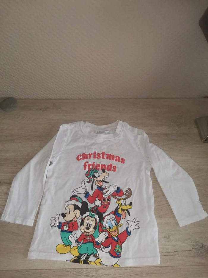 T-shirt manches longues Noël Disney 18 mois - photo numéro 2