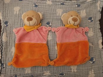 Lot doudou plat ours