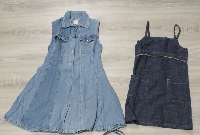 2 robes en jeans fille 10 ans