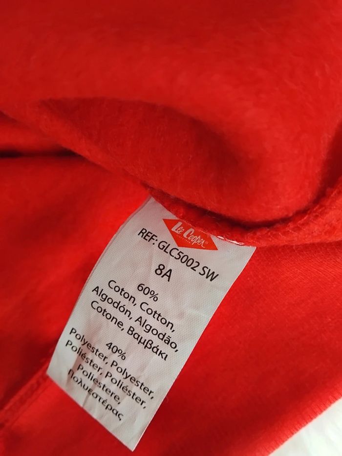 Sweat rouge et gris, Lee Cooper, 8 ans - photo numéro 4