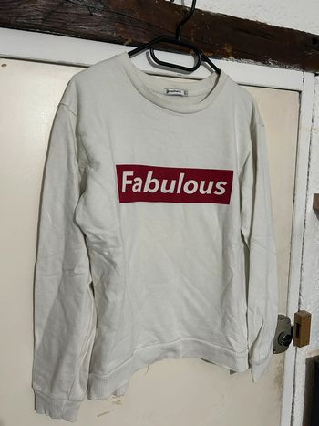 Sweat blanc Fabulous, Stradivarius - 36/S