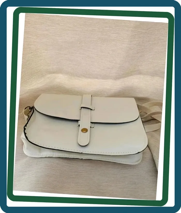Sac à bandoulière minimaliste couleur crème - photo numéro 3