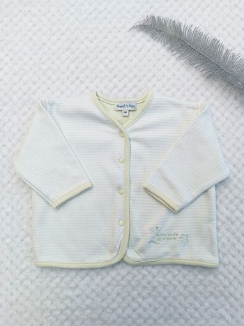 🔸Veste mi-saison blanche et vert pomme - Bout'chou 6 mois🔸
