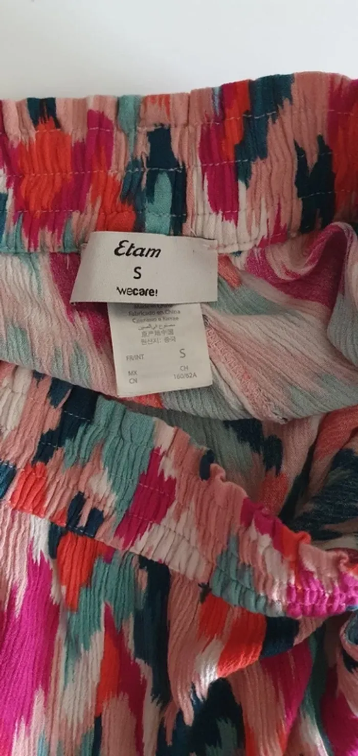 Etam - short en tissu crêpe multicolore - photo numéro 3