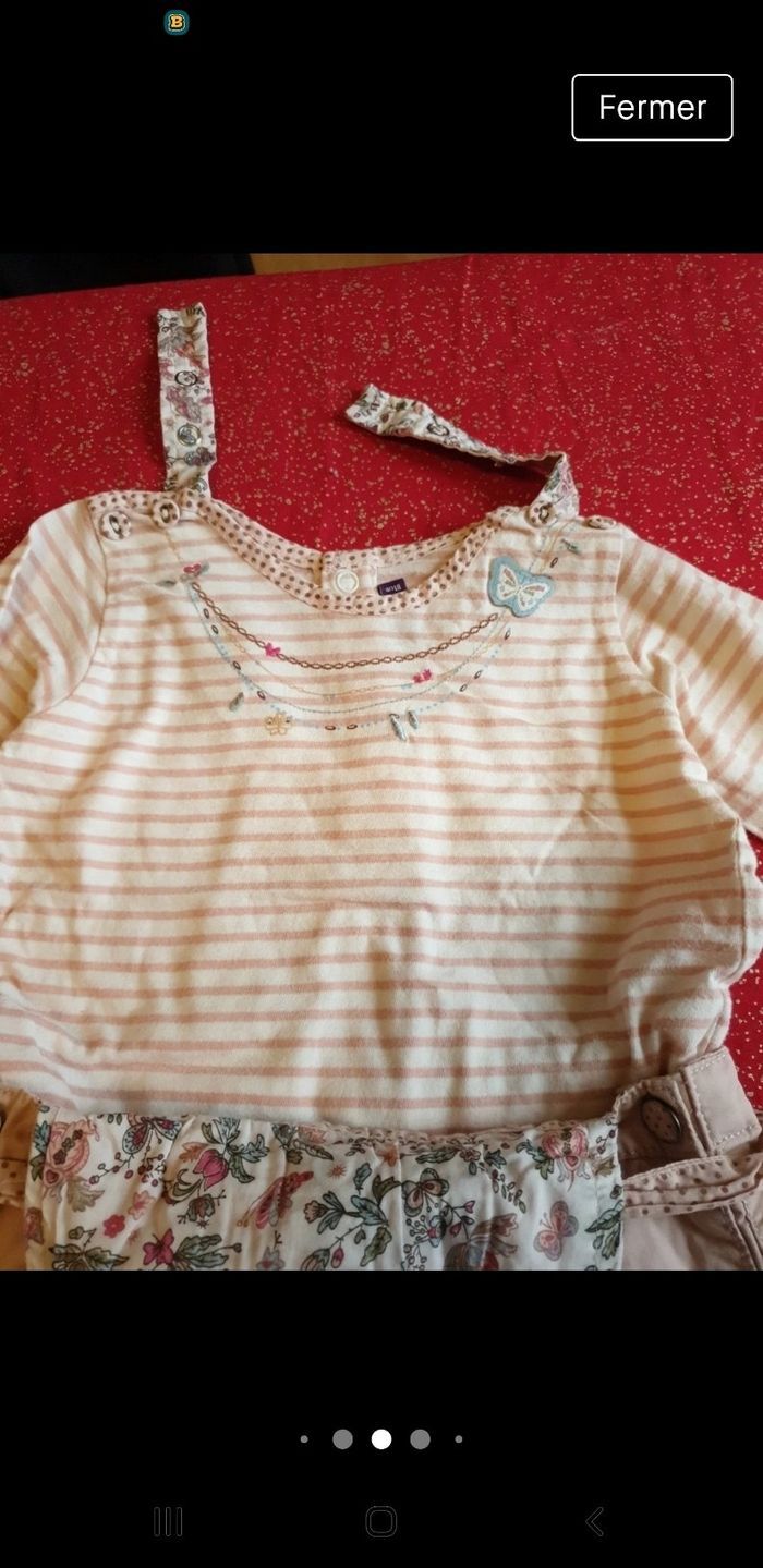 Ensemble beige taille 18mois marque sergent major très bonne état - photo numéro 3
