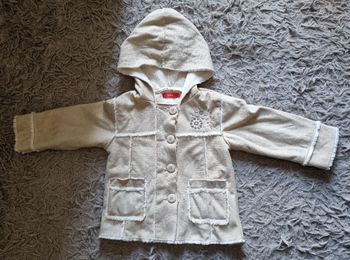 Veste effet daim avec capuche doux et chaud 18mois