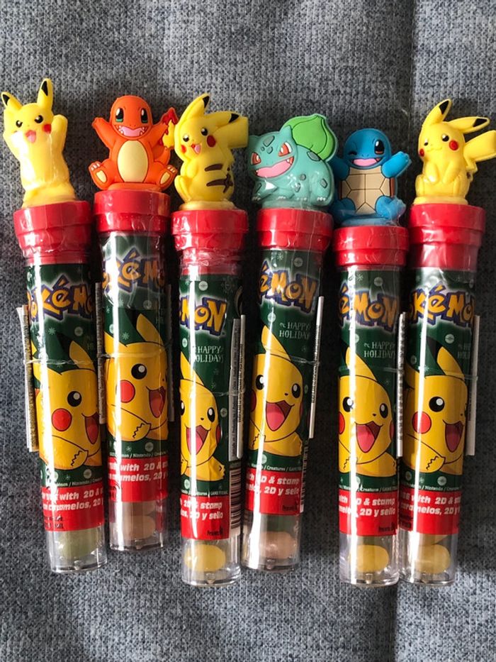 Jeu de 6 Tampons encre Pokemon Pikachu