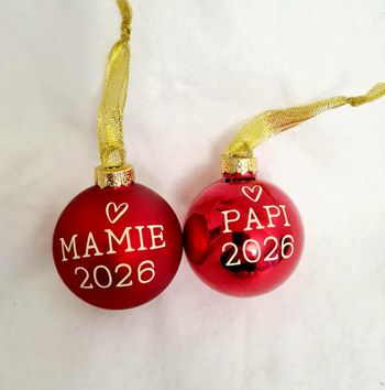 Lot 2 boules de noël