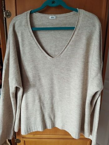 Pull femme beige 