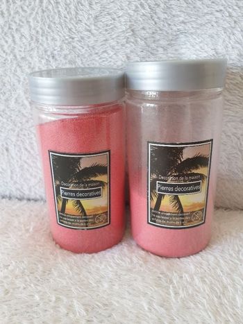 Lot de 2 pots de sable rose