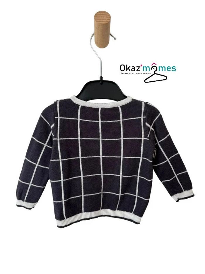 Gilet fin à carreaux, 100% coton - Noukie's 1 mois (56cm) - photo numéro 3