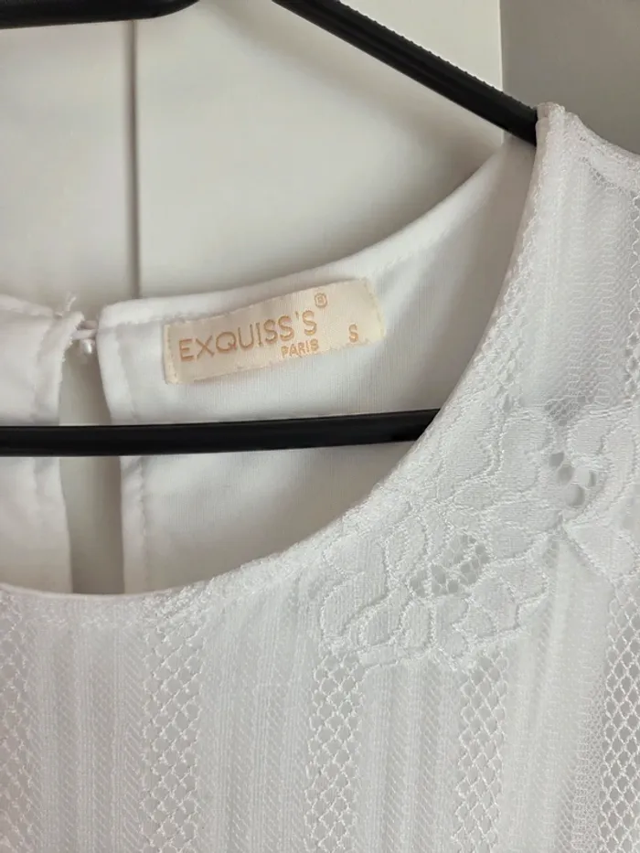 Combi short blanche en dentelle - photo numéro 6