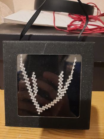 Collier avec boucle d'oreilles ensemble mariage