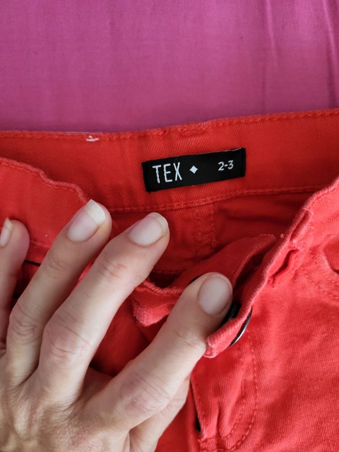 Pantalon rouge TeX 2-3ans - photo numéro 2