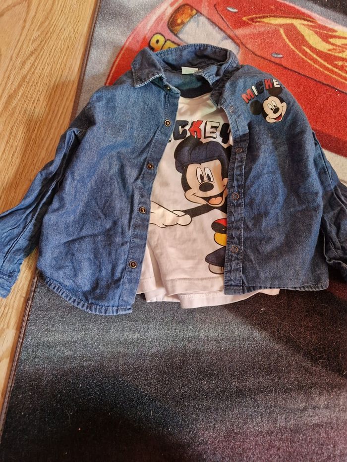 Chemise + t-shirt mickey