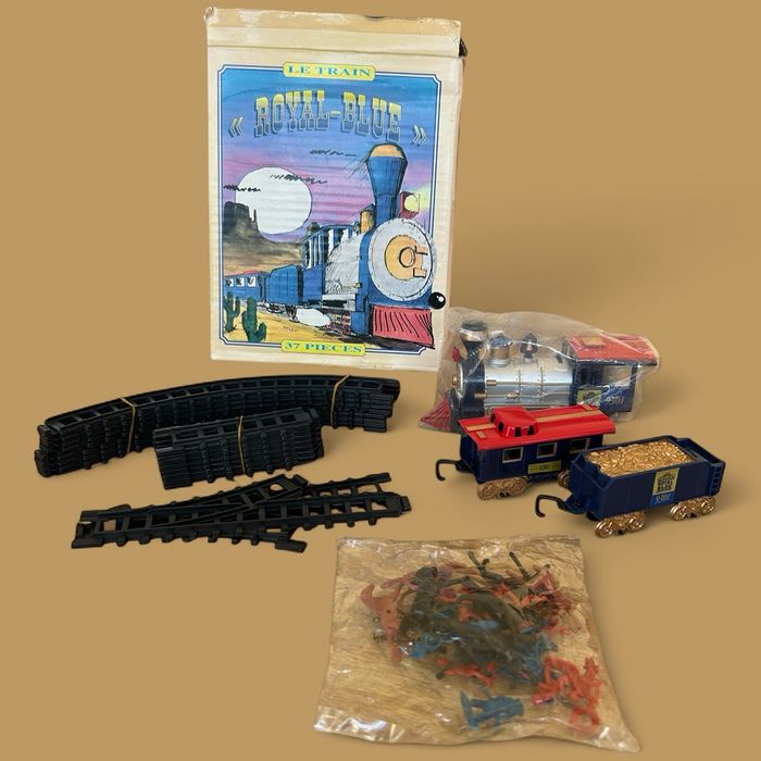 Train électrique Royal Blue - 37 pièces - Vintage années 70/80