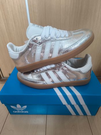 Baskets adidas Originals SAMBA argentées - Taille 40