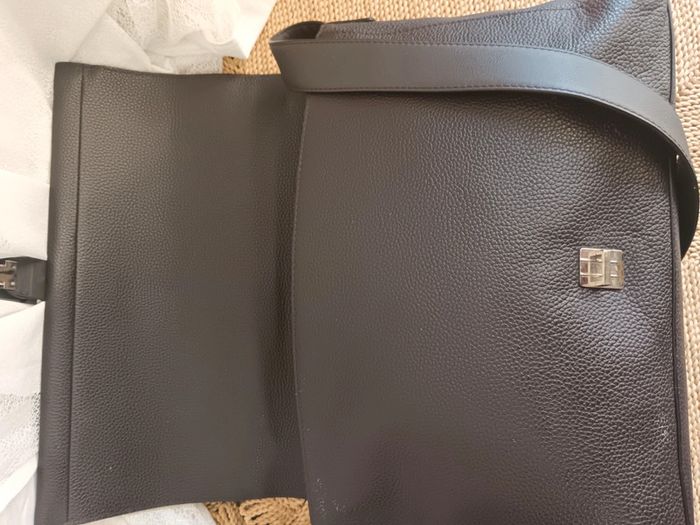 Lancel | saccoche cuir grainé marron foncé - photo numéro 12