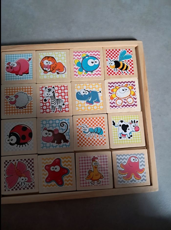 Jeu memo en bois - photo numéro 3
