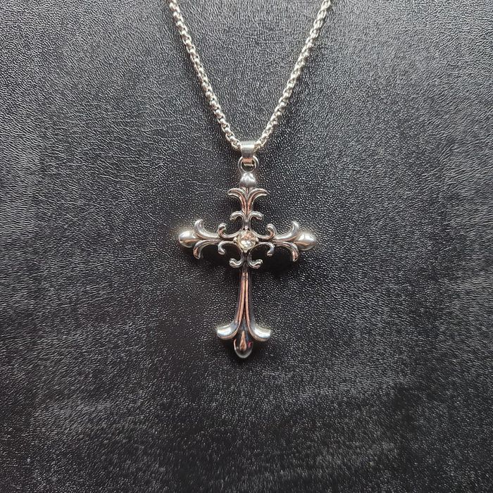 Collier punk goth croix - photo numéro 3