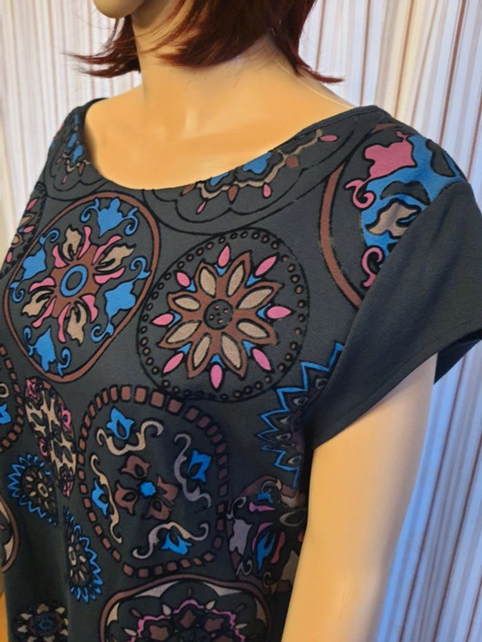 Jolie Robe marine Desigual  taille XXL fr 44 - photo numéro 6