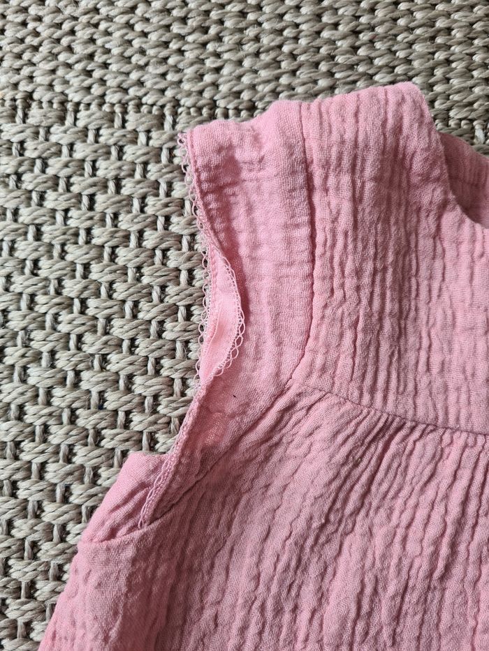 Robe sans manche avec culotte assortie rose poudrée - 12 mois - photo numéro 3