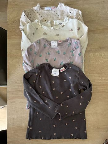 Lot tee shirt manches longues mi saison Zara 18 mois