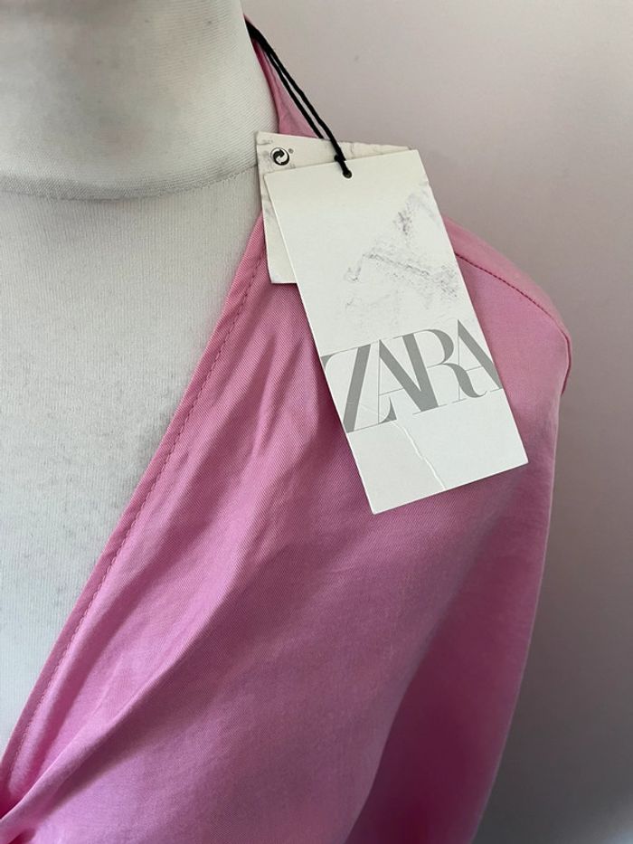 Robe cintrée rose Zara S neuve - photo numéro 4