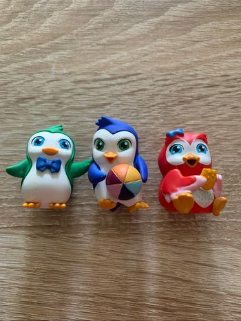 3 figurines pingouins magiki