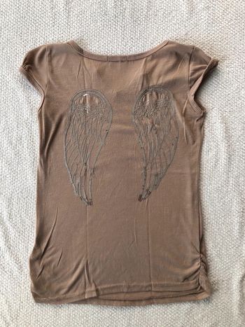 Haut femme beige/taupe avec ailes dans le dos taille unique