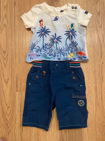 Ensemble sergent major pantalon + tee shirt 3 mois