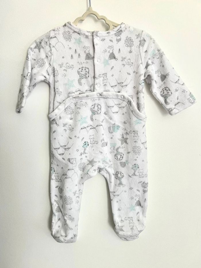 Pyjama une pièce en velours Tex 67 cm - photo numéro 3