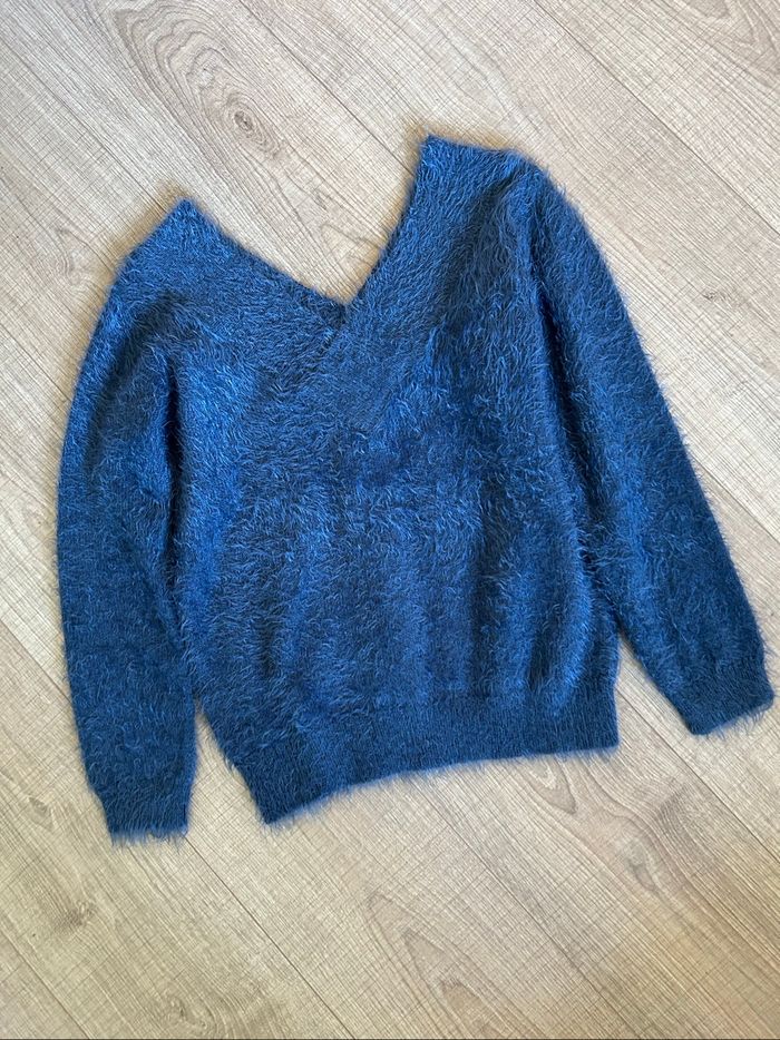 Pull bleu tout doux à manches longues Morgan taille M comme neuf - photo numéro 7