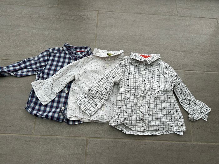 Lot 3 chemises manches longues 18 mois - photo numéro 2