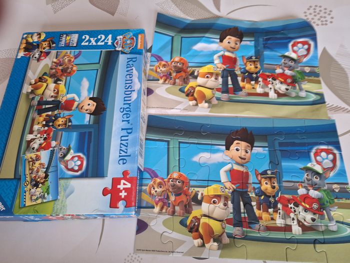 1 boîte de 4 puzzles Paw patrol + 1 gratuit - photo numéro 4