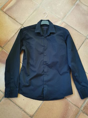 Chemise noir pour homme coupe slim fit Armand Thiery