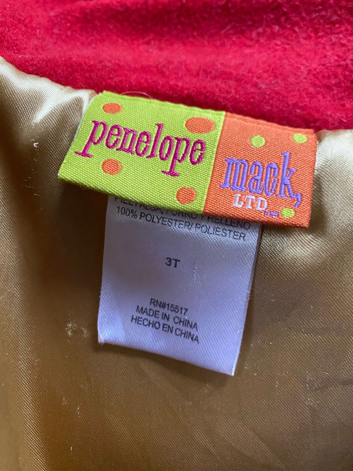 Manteau rouge et doré fourrure panthère 3 ans Penelope Mack LTD - photo numéro 6