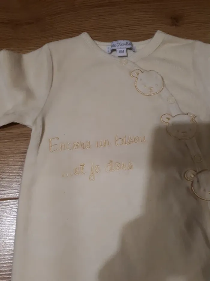 Pyjama velours 6mois - photo numéro 2