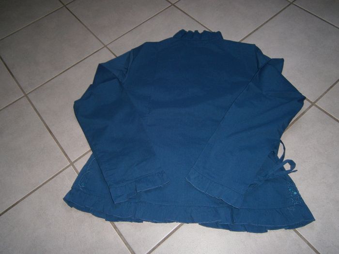 Chemisier ML bleu canard Taille 42 - photo numéro 5
