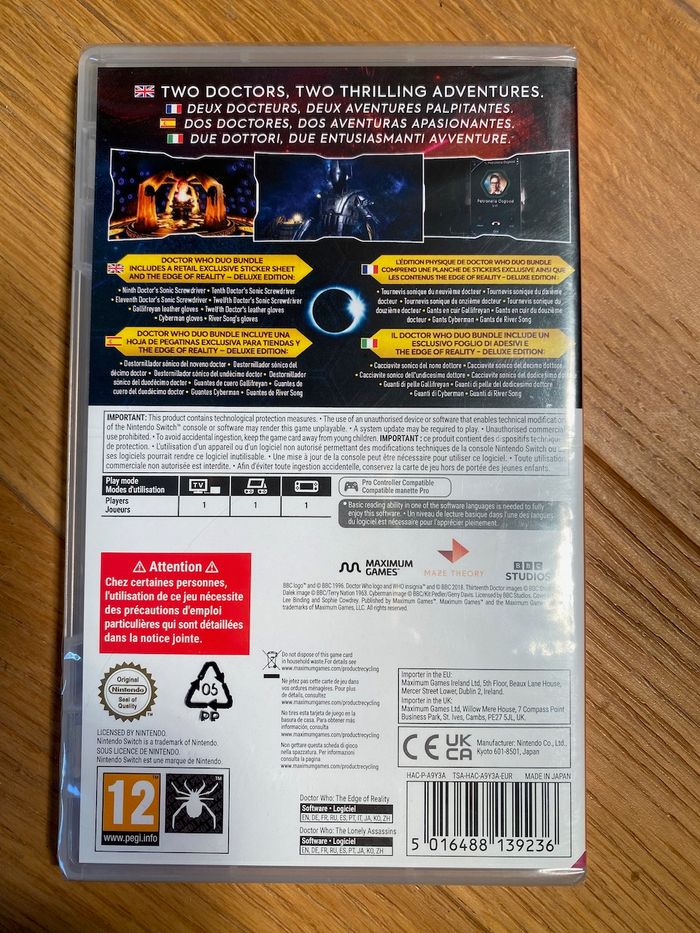 Doctor who: duo bundle - switch - jeu neuf - photo numéro 5