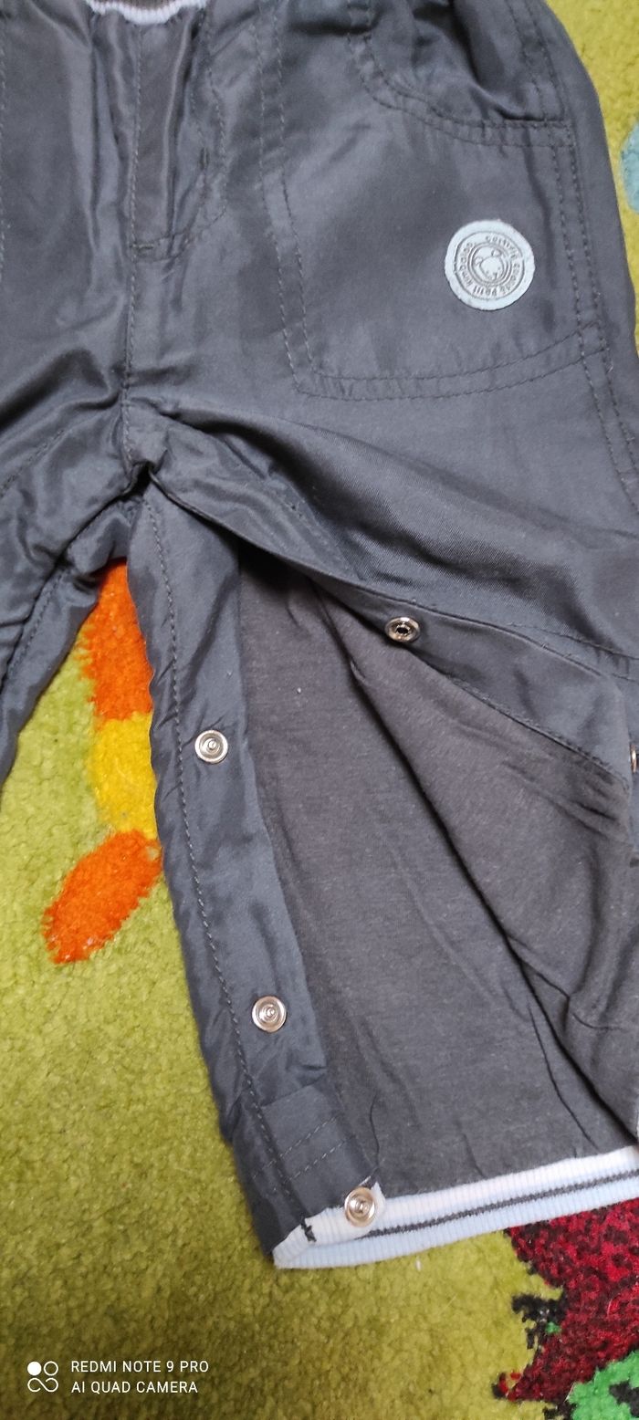 Pantalon en toile matelassé à l'intérieur Petit Kimbaloo 12 mois - photo numéro 6