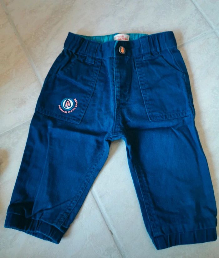 Pantalon bleu bébé garçon 9 mois