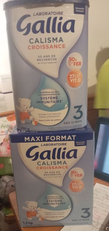 Lot lait gallia calisma croissance