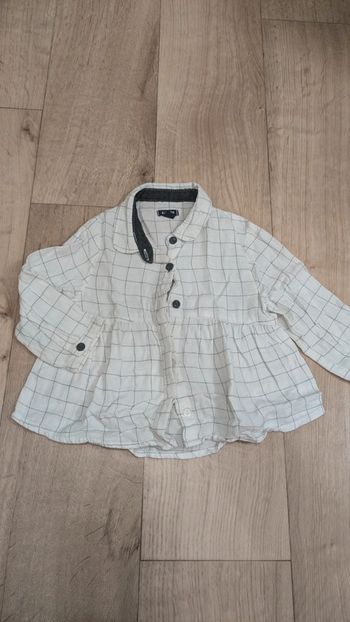 Chemise blanche à carreaux Kiabi 18 Mois