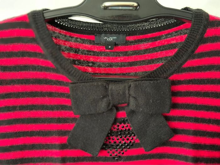 Pull à rayures avec strass Un Jour Ailleurs - photo numéro 3