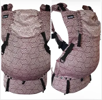 Portage prefo préforme de la marque Kibi  modèle Maxi coloris Burgundy Illusion inverse 29 kilos
